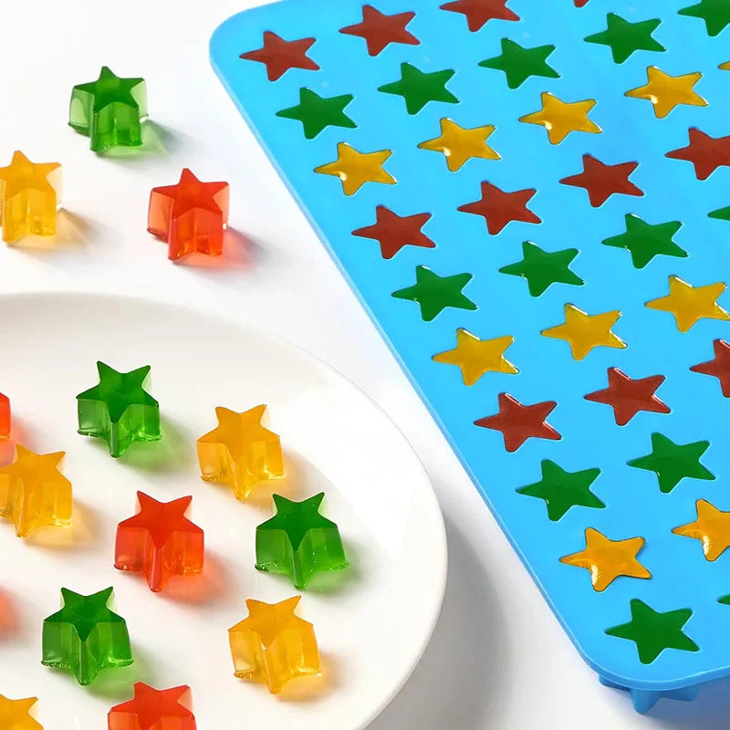 Star Silicone Candy Mold | 60 Cavities & Dropper | Gummies & Chocolate Making