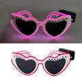 Wireless Luminous Just Married Glasses Glow in the Dark Glasses LED Light Up Glasses for Wedding Bride to Be Party Props
