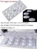 Chocolate Mold 15 Cavity Polycarbonate Chocolate Moulds Volcano Candy Bonbons Forms Confectionery Baking Tools φ1.58"xH0.24"