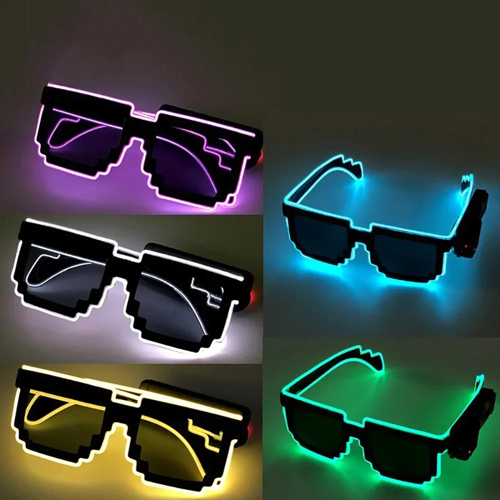 Wireless Light Up Glasses,LED Luminous Glasses Glow in the Dark Party Supplies Gift for Party, Dance, DJ, Halloween, Christmas