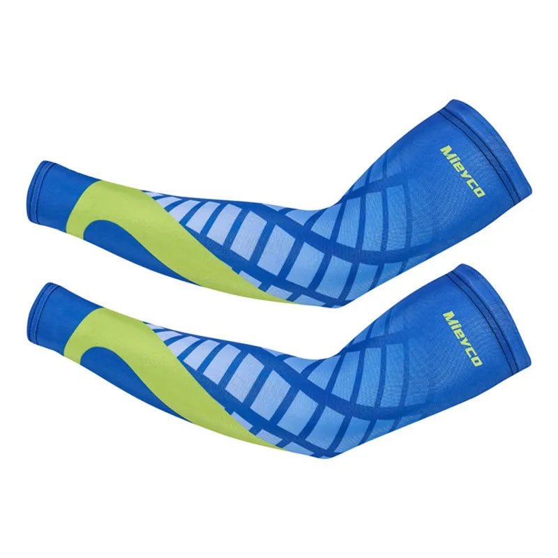 Icy Silk Sun Protection Arm Sleeves Cooling Breathable Outdoor Cycling Fishing Sports Sleeves