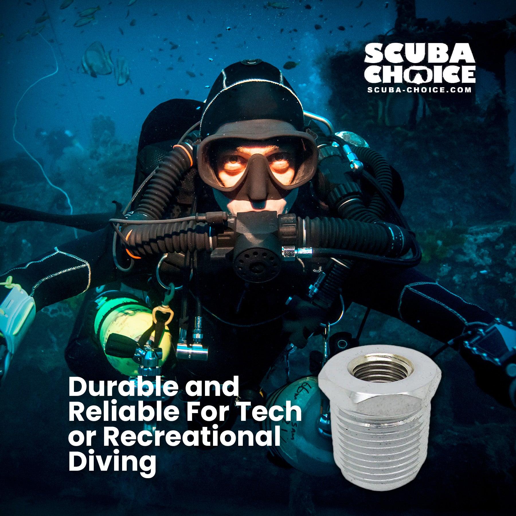 Scuba Diving Dive Female 1/4 NPT to Male Din Adapter Thread 300 BAR