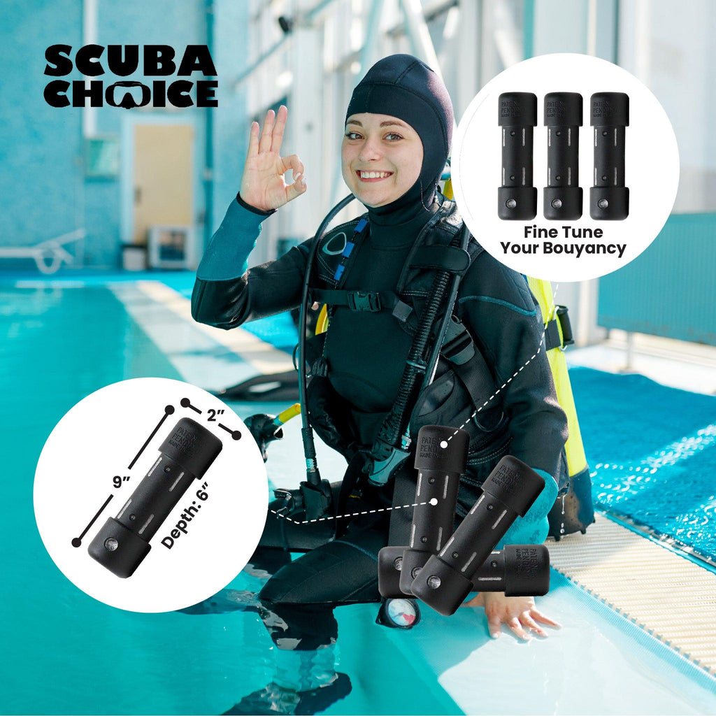 Scuba Diving 1.1lb Slug Weights 4pcs, Black