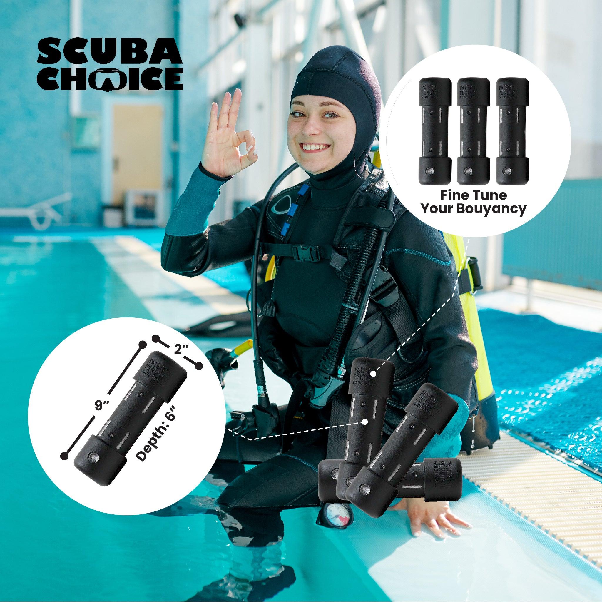 Scuba Diving 1.1lb Slug Weights 4pcs, Black
