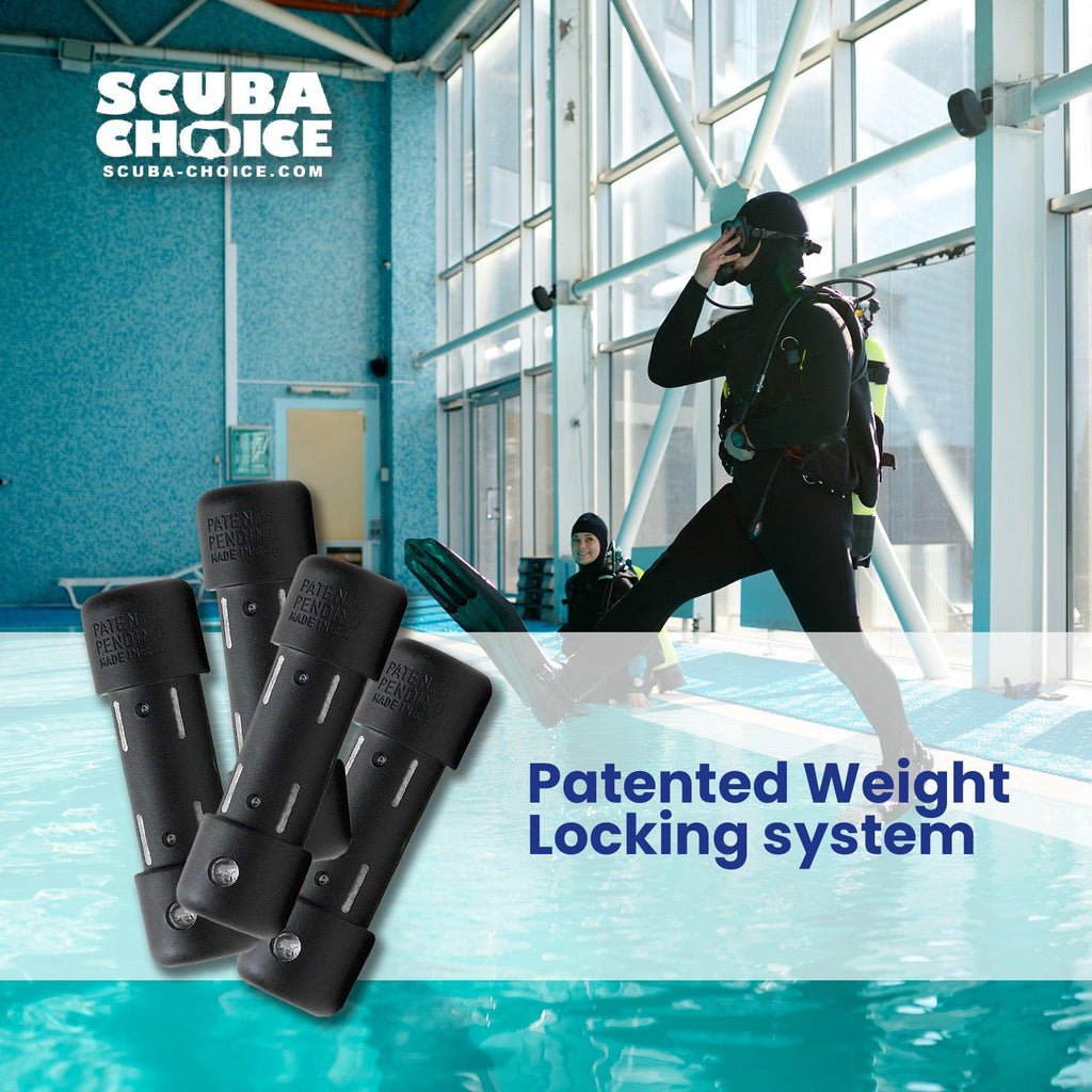 Scuba Diving 1.1lb Slug Weights 4pcs, Black