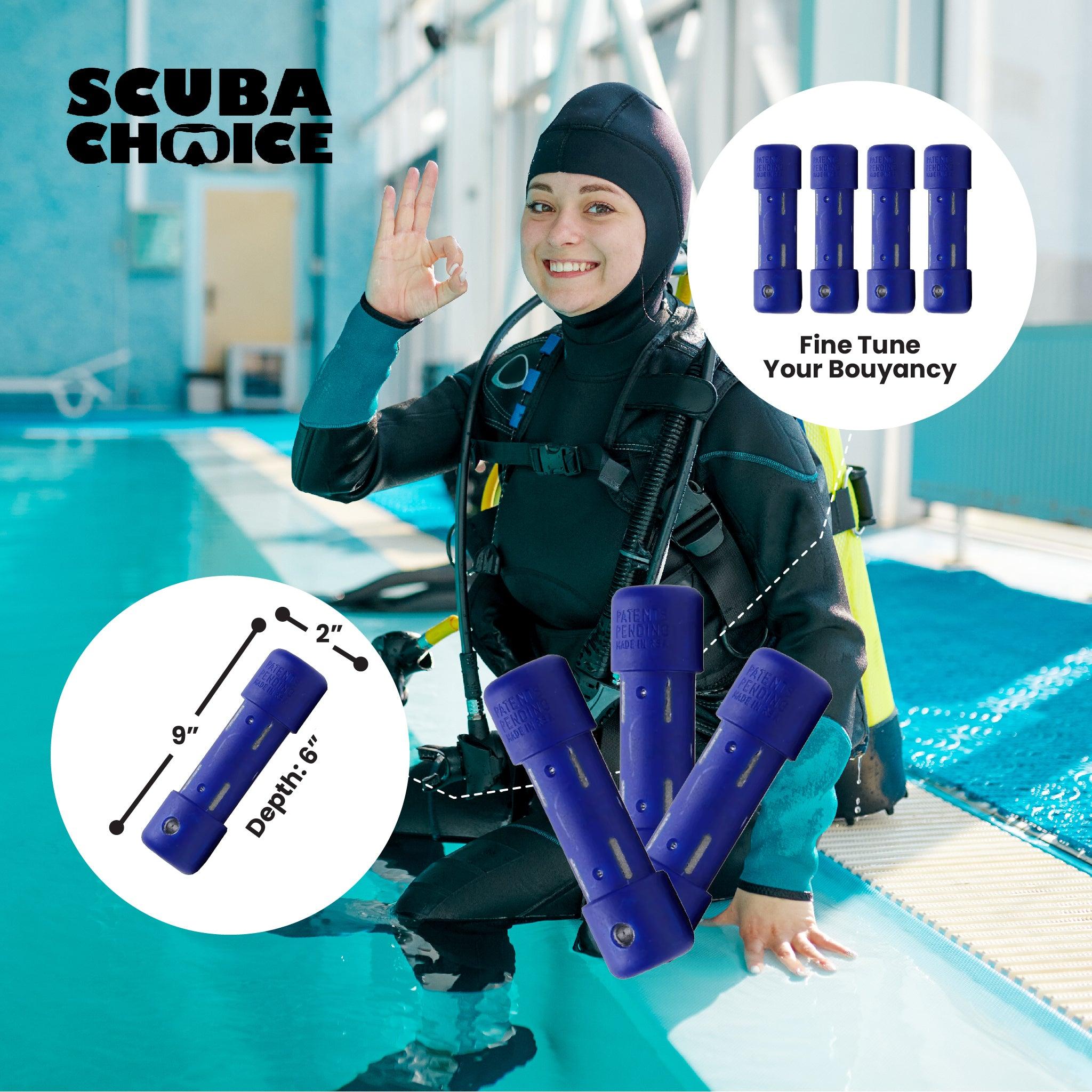 Scuba Diving 1.1lb Slug Weights 4pcs, Blue