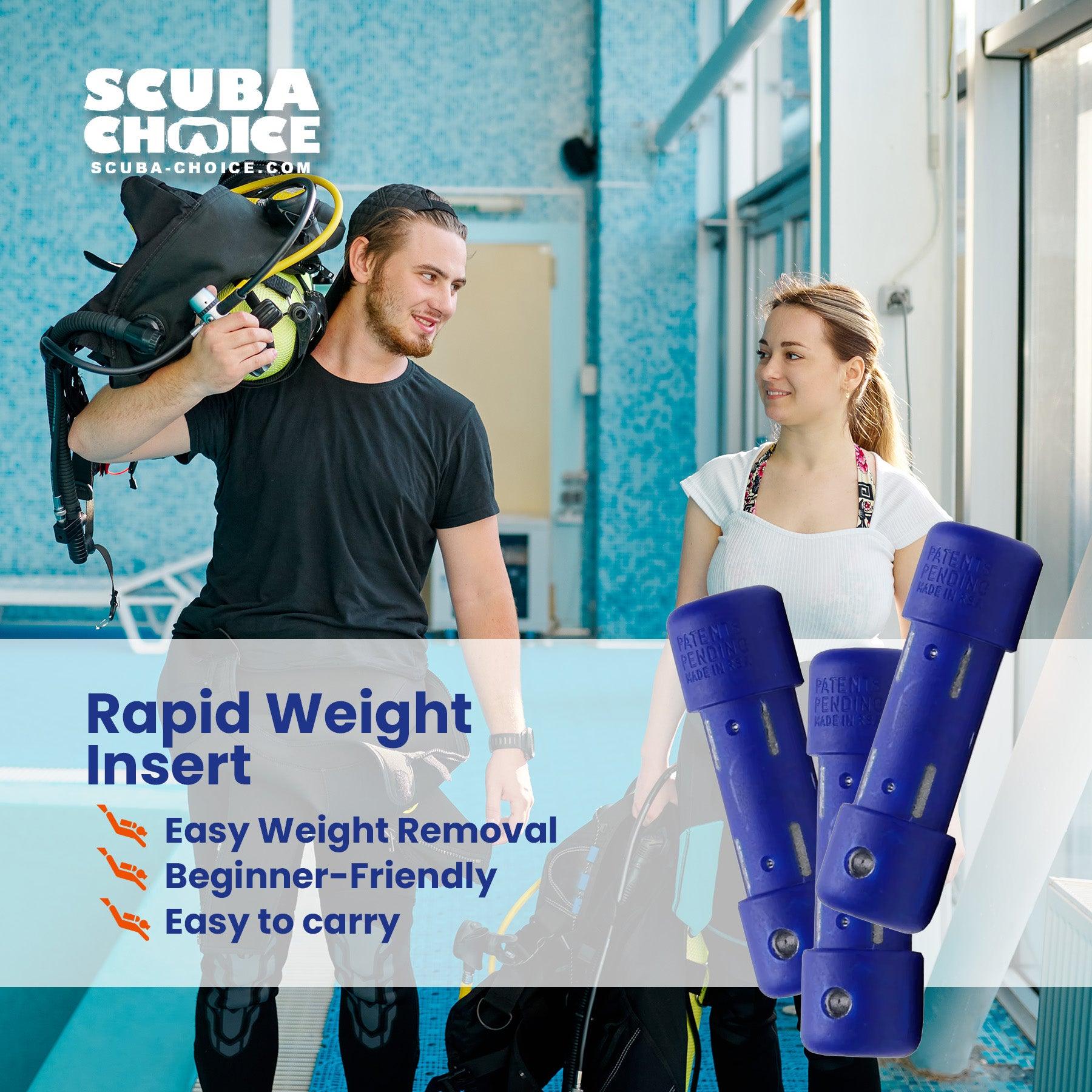 Scuba Diving 1.1lb Slug Weights 4pcs, Blue