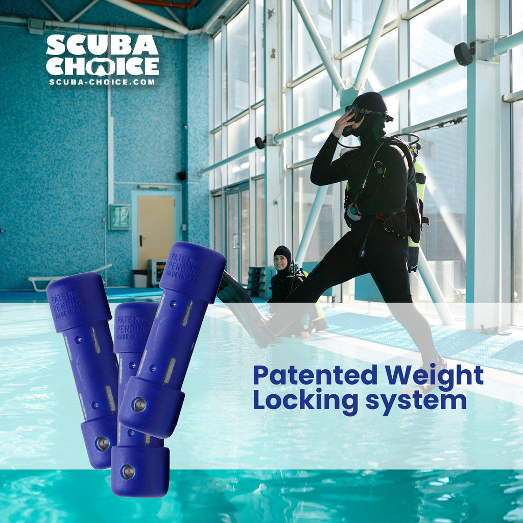 Scuba Diving 1.1lb Slug Weights 4pcs, Blue