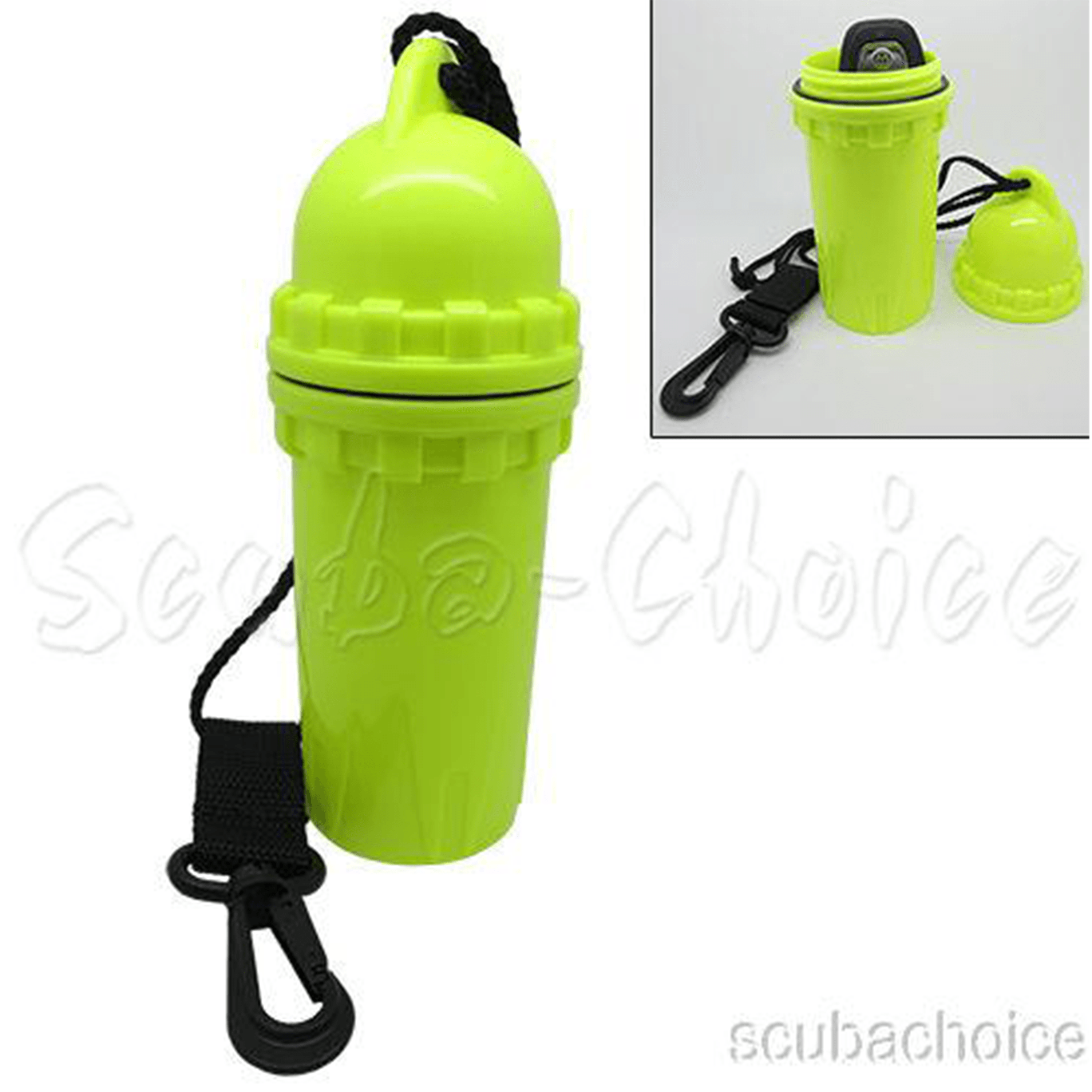 Scuba Diving Snorkeling Waterproof Cylindrical Dry Box with Clip