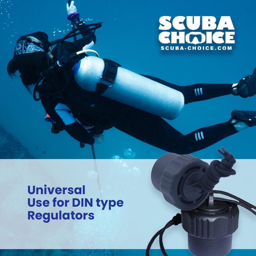 Scuba Diving Regulator First Stage Dust Cap with attachment string, DIN