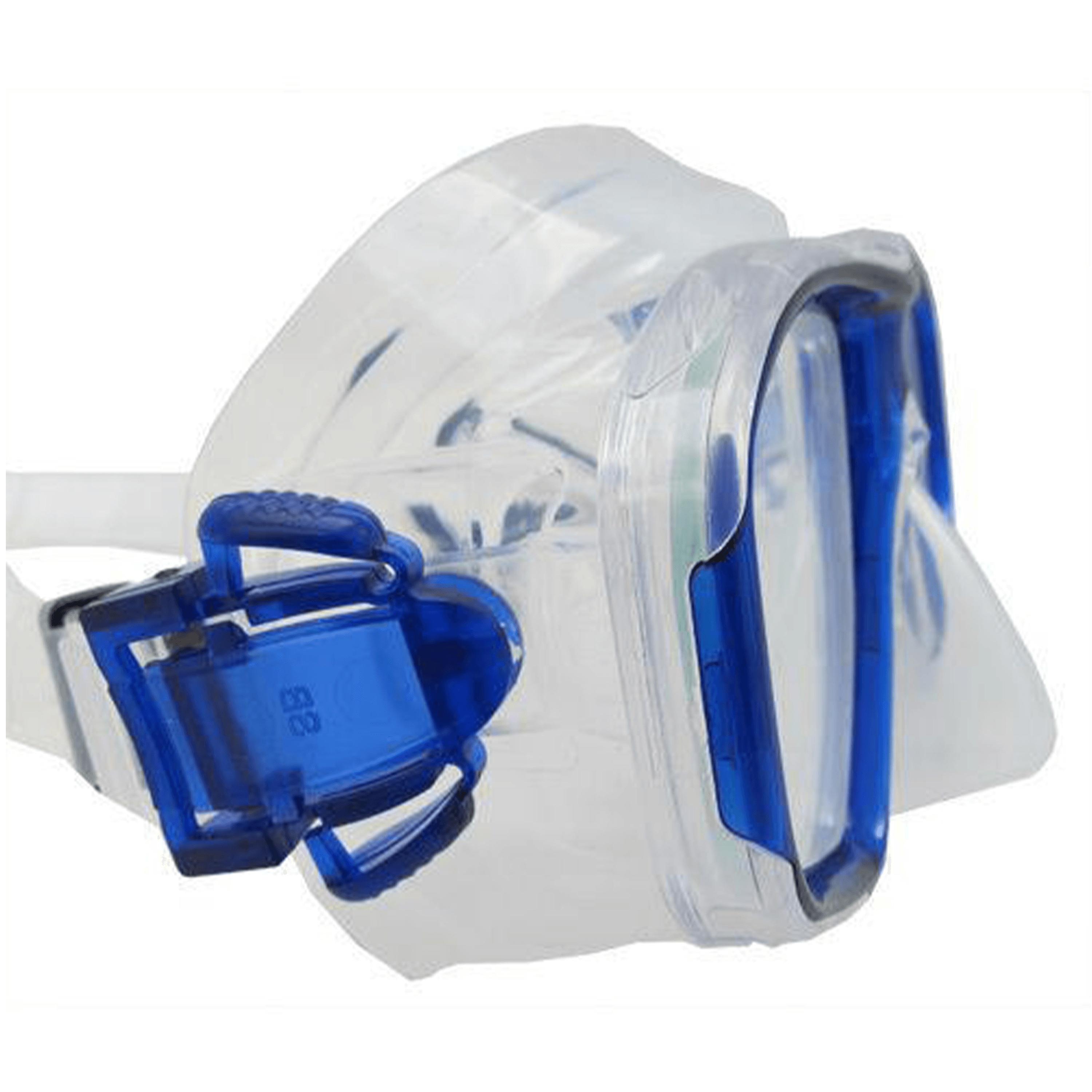 Palantic M36 Translucent Blue/Clear Silicone RX Farsighted Full Lenses Dive/Snorkeling Mask
