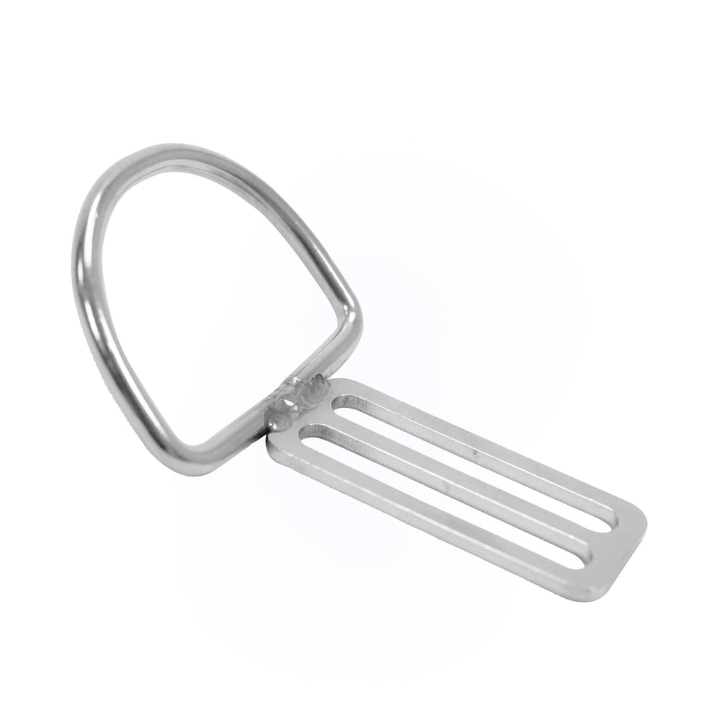 Scuba Choice SS316 Heavy Duty D Ring Welded w/ Triglides Slider, 45 degree