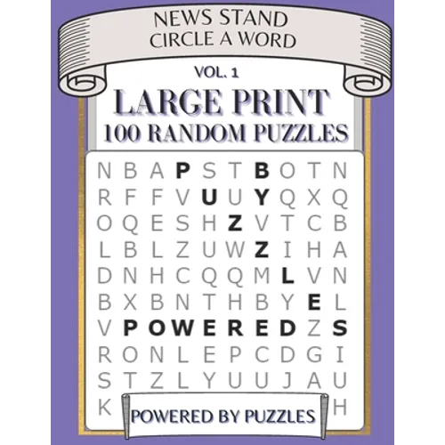 News Stand Circle a Word Vol.1: Large Print 100 Random Puzzles - Paperback