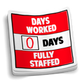 Days Worked Fully Staffed Sticker