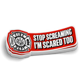 Stop Screaming Fire Sticker