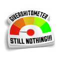Give A Shit-O-Meter Funny Sticker