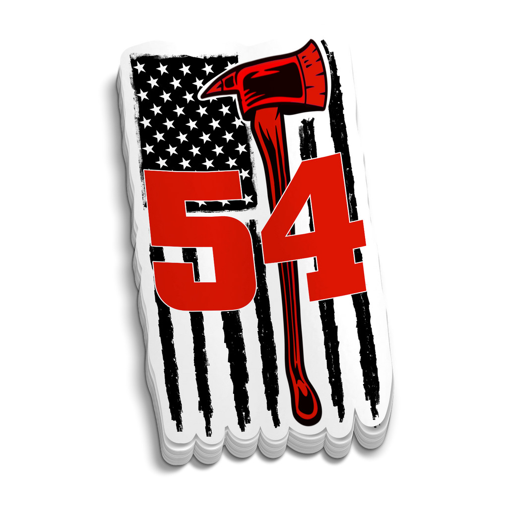 Custom Redline Flag Station Number Sticker