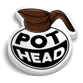Coffee Pot Head Sticker