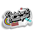 Rainbows and Butterflies Funny Nursing Sticker