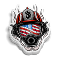 American Hero Firefighter Sticker