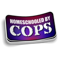 Homeschooled by COPS - Funny Police Sticker