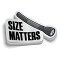 Sizes Matters Funny Police Sticker