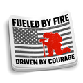 Fueled By Fire, Driven By Courage Firefighter Sticker