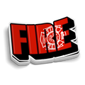FIRE Logo-style Firefighter Sticker