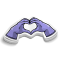 Caitlin Inspired Medical Glove Heart-Hands Sticker