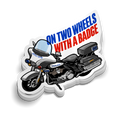 On Two Wheels - Police Laptop Stickers