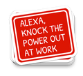 Alexa Knock Power Out - Funny Tumbler Stickers