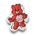 STFU Bear- Funny Tumbler Stickers