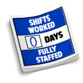 Shifts Worked Fully Staffed Sticker