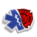 Fire-Medic Firefighter EMT Combo Sticker