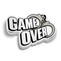 Game Over Hand Cuffs Police Sticker