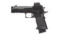 Sig Sauer P211 GTO |  Semi-automatic |  Single Action Only |  Metal Frame Pistol |  Full Size |  9MM |  4.4" Barrel |  MACH3D Compensator |  Nitron Finish |  Blackout |  SIG-LOC PRO Optics Ready Slide |  X-RAY3 Day/Night Sights |  G10 Grips |  Manual Safe