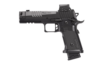 Sig Sauer P211 GTO |  Semi-automatic |  Single Action Only |  Metal Frame Pistol |  Full Size |  9MM |  4.4" Barrel |  MACH3D Compensator |  Nitron Finish |  Black |  XRAY 3 Day/Night Sights |  ROMEO-X SIG-LOC Compact Optic |  Flared Magwell |  3 Magazine