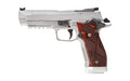 Sig Sauer P226 X-FIVE |  Semi-automatic |  Single Action Only |  Metal Frame Pistol |  Full Size |  9MM |  5" Barrel |  Matte Finish |  Stainless Steel |  Custom Hogue Cocobolo Grip with Alloy Magwell |  Fiber Optic Front Sight |  Adjustable Rear Sight |