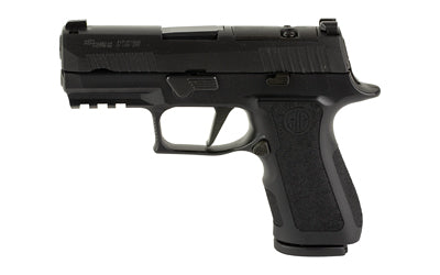Sig Sauer P320 XCOMPACT |  Striker Fired |  Semi-automatic |  Polymer Frame Pistol |  9MM |  3.6" Barrel |  Nitron Finish |  Black |  Modular X Grip |  XRAY3 Night Sights |  10 Rounds |  XSeries Flat Trigger |  Optics Ready w/ R2 Base Plate |  2 Magazines