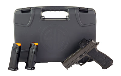 Sig Sauer P365 AXG LEGION |  Striker Fired |  Semi-automatic |  Metal Frame Pistol |  Sub-Compact |  9MM |  3.1" Barrel |  Cerakote Finish |  Legion Gray |  AXG Grip Module |  G10 Grips |  XRAY3 Day/Night Sights |  Romeo-X SIG-LOC Compact Optic |  Slide I