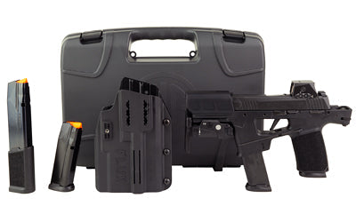 Sig Sauer P365 FLUX |  Semi-automatic |  Striker Fired |  9MM |  6" Barrel |  Nitron Finish |  Black |  Romeo-X Compact Red Dot |  4 Magazines |  (1)-25 Round |  (3)-17 Round |  Includes Foxtrot 1X Light and Holster