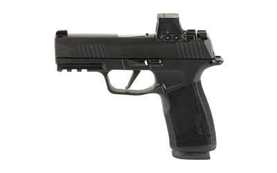 Sig Sauer P365 XMACRO |  Striker Fired |  Semi-automatic |  Polymer Framed Pistol |  Sub-Compact |  9MM |  3.7" Barrel |  Nitron Finish |  Black |  XRAY3 Day/Night Suppressor Sights |  Includes ROMEO-X Compact Red Dot |  17 Rounds |  2 Magazines