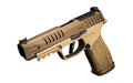 Sig Sauer P365 FUSE |  Semi-automatic |  Striker Fired |  Polymer Frame Pistol |  Compact |  9MM |  4.3" Barrel |  Cerakote Finish |  Custom 2-Tone Tan by Shark Coast Tactical |  Sig Sauer LXG Grip |  Fiber Optic Front and Low Profile Combat Rear Sights |