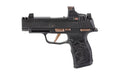 Sig Sauer P365-XL Rose |  Semi-automatic |  Striker Fired |  Polymer Frame Pistol |  Sub-compact |  9MM |  3.1" Barrel |  Nitron Finish |  Black |  Rose Gold Accents |  Integrally Compensated Slide |  ROMEO-RS Sight |  X-RAY3 Day/Night Sights |  Polymer G