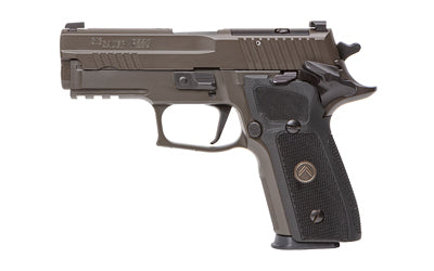 Sig Sauer P229 |  Legion |  Single Action Only |  Semi-automatic |  Metal Frame Pistol |  Compact |  9MM |  3.9" Barrel |  Alloy |  Legion Gray |  Black G10 Grips |  XRAY3 Day/Night Sights |  Optic Ready |  Manual Thumb Safety |  15 Rounds |  Master Shop