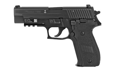 Sig Sauer P226 |  MK-25 |  Double Action/Single Action |  Semi-automatic |  Metal Frame Pistol |  Full Size |  9MM |  4.4" Barrel |  Alloy |  Nitron Finish |  Black |  Polymer Grips |  SIGLITE Night Sights |  Decocker |  10 Rounds |  Phosphate components