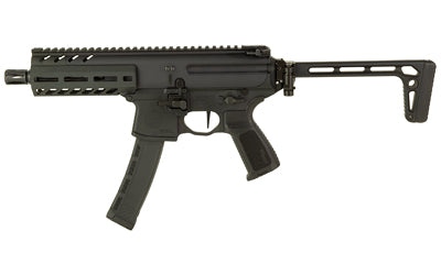 Sig Sauer MPX |  Semi-automatic |  Short Barreled Rifle |  9MM |  6" Barrel |  Matte Finish |  Black |  M-LOK Free Float Handguard |  Side Folding Stock |  35 Rounds |  1 Magazine