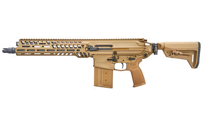 Sig Sauer MCX SPEAR |  Short Barreled Rifle |  Semi-automatic |  6.8x51 |  13" Barrel |  SLX/SLH QD Flash Hider |  Anodized Finish |  Coyote |  Side Folding Stock |  M-LOK Handguard |  2-Stage Matchlite Duo Trigger |  Ambidextrous Controls |  20 Rounds |