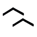 ROTC Private STA-BRITE® (Black) Rank Pin-on (pair)