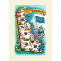 Vintage Lined Notebook Greetings from Delaware, Map - Paperback